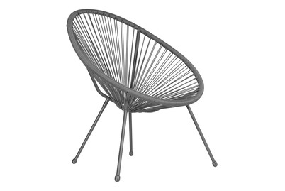 Image of Home and More Gartenstuhl Napoli Oval Dunkelgrau bei JUMBO