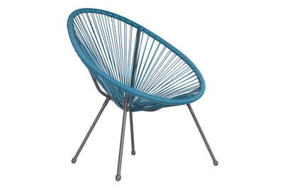 Image of Home and More Gartenstuhl Napoli Oval Blau bei JUMBO