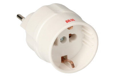 Image of Max Hauri AG Übergangsstecker T12/Schuko weiss bei JUMBO