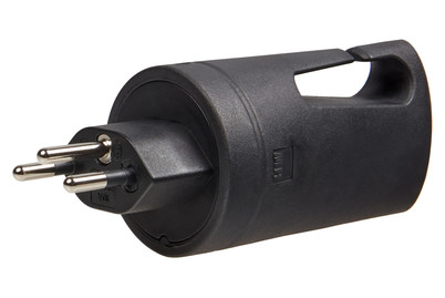 Image of Gummistecker Typ 12 3-polig schwarz bei JUMBO