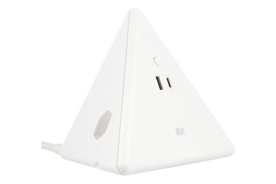 Image of Max Hauri AG Steckdosenleiste Energy Pyramide 2 x Typ13 weiss bei JUMBO