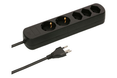 Image of Max Hauri AG Steckdosenleiste Basic Line 3x Typ13 /2x Schuko schwarz bei JUMBO