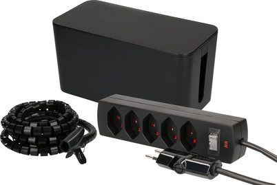 Image of Max Hauri AG Kabelmanagement Box Set klein schwarz bei JUMBO
