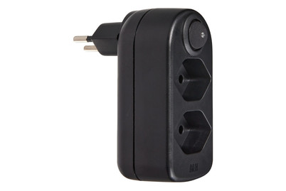 Image of Max Hauri AG Abzweigstecker 2 x T13 schwarz bei JUMBO