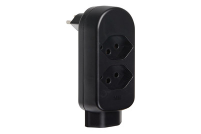 Image of Max Hauri AG Abzweigstecker 3xT13 2+1 drehbar schwarz bei JUMBO