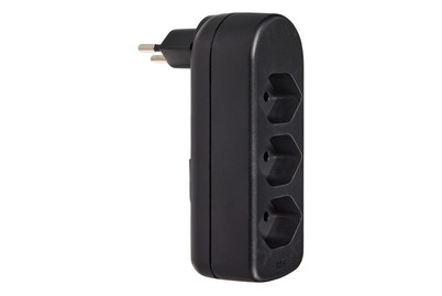 Image of Max Hauri AG Abzweigstecker 3 x Typ 13 schwarz MH bei JUMBO