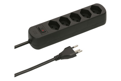 Image of Steckdosenleiste 5x Typ 13 Schwarz bei JUMBO