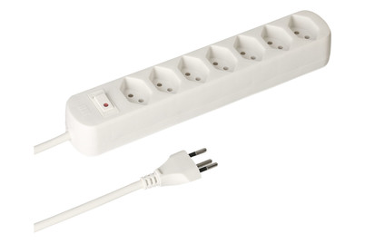 Image of Steckdosenleiste 7X T13 Schalter Weiss bei JUMBO