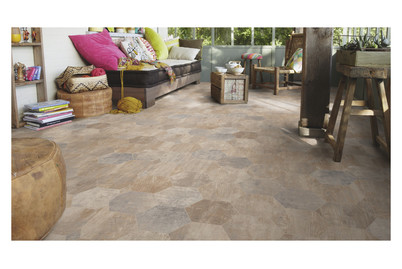 Image of CV Impression Platte Hexa Beige 400Cm bei JUMBO