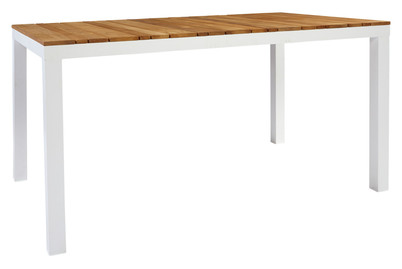 Image of Home and More Tisch Santorini Teak weiss