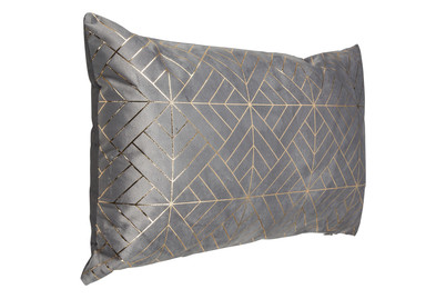 Image of Kissen mit geografischen Muster grau bei JUMBO