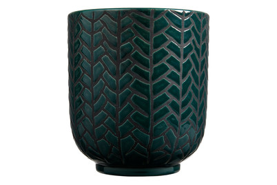 Image of Übertopf Keramik 9 cm grün bei JUMBO