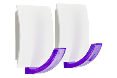 Image of Klebehaken Quadratisch weiss-violet.2 St bei JUMBO