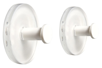 Image of Klebehaken Fiona. weiss. 2 ST bei JUMBO