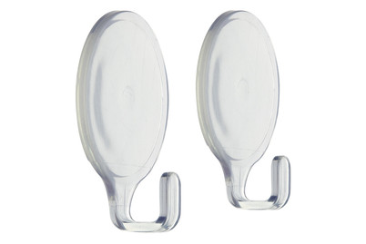Image of Klebehaken rund. Transparent. 2 ST bei JUMBO