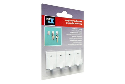 Image of Klebehaken für Schlüssel weiss 4st bei JUMBO