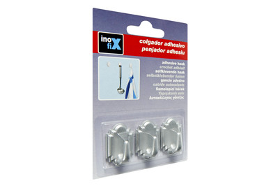 Image of Klebehaken matt chrome 3st Inofix bei JUMBO