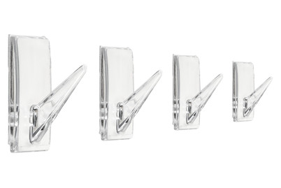 Image of Klebehaken Transparent. 4 ST bei JUMBO