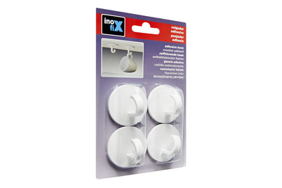 Image of Klebehaken F. Tassen weiss 4st Inofix bei JUMBO