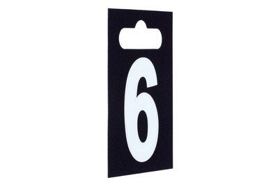 Image of Aufkleber - Nummer 6, Weiss bei JUMBO