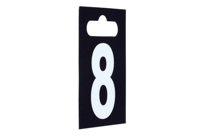 Image of Aufkleber - Nummer 8, Weiss bei JUMBO