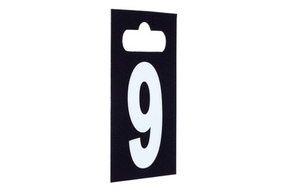 Image of Aufkleber - Nummer 9, Weiss bei JUMBO