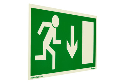 Image of Schild-Fluchtweg Runter bei JUMBO