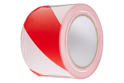 Image of Absperrband - Rot/ Weiss - 75Mm X 100M bei JUMBO