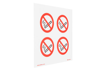 Image of Aufkleber Rauchen Verboten, 4ER SET bei JUMBO