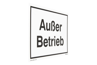 Image of Schild-ausser Betrieb De bei JUMBO