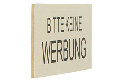 Image of "Schild - ""Bitte Keine Werbung"" DE" bei JUMBO
