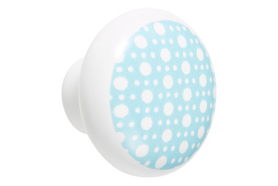 Image of Garderobenknopf gemustert blau bei JUMBO