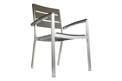 Image of Home and More Stuhl Livorno PS Wood grey/silver bei JUMBO