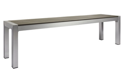 Image of Home and More Bank Livorno PS-Wood grey/silver bei JUMBO