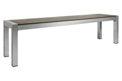 Image of Home and More Bank Livorno PS-Wood grey/silver