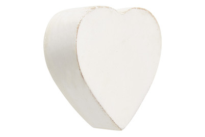 Image of Garderobenknopf Herz weiss bei JUMBO