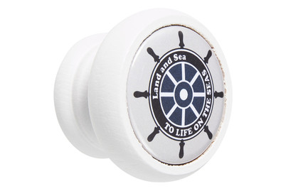 Image of Garderobenknopf Steuerrad weiss bei JUMBO