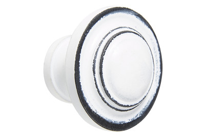 Image of Garderobenknopf rund metall weiss bei JUMBO