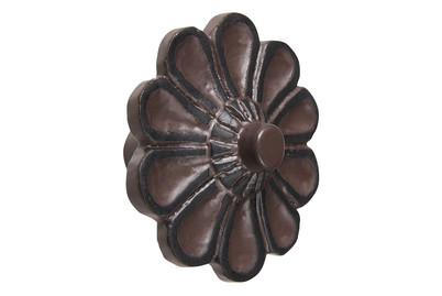 Image of Garderobenknopf Blume metall braun bei JUMBO