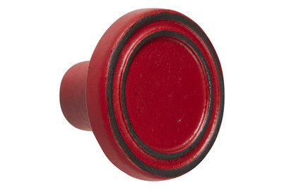 Image of Garderobenknopf rund Metall rot bei JUMBO