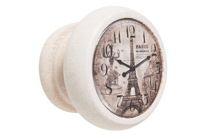 Image of Garderobenknopf Eiffelturm weiss bei JUMBO