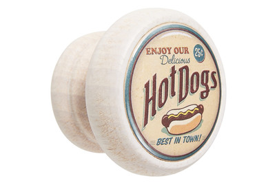 Image of Garderobenknopf Hot Dog weiss bei JUMBO