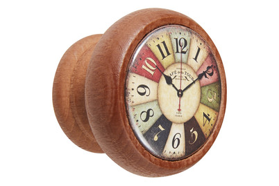 Image of Garderobenknopf farbige Uhr honig bei JUMBO
