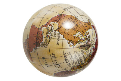 Image of Garderobenknopf Globus braun bei JUMBO