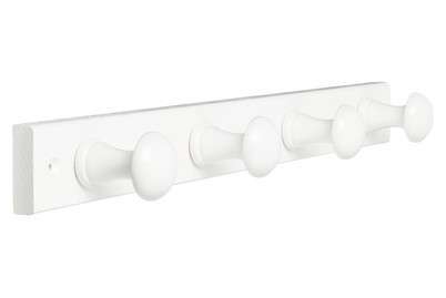 Image of Wandgarderobe, Kiefer Weiss Lackiert, 4 bei JUMBO