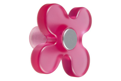 Image of Garderobenknopf Blume magenta bei JUMBO
