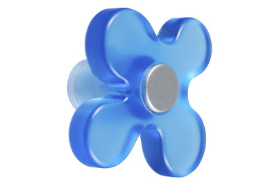 Image of Garderobenknopf Blume blau
