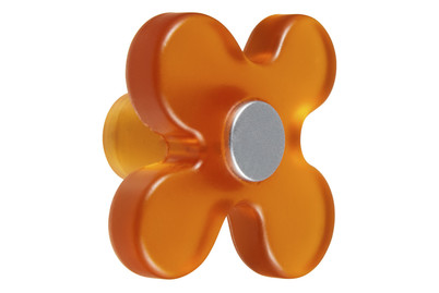 Image of Garderobenknopf Blume orange