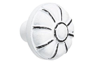 Image of Garderobenknopf metall weiss bei JUMBO