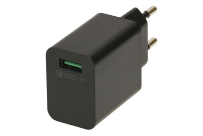 Image of USB-Ladeadapter Quickcharge Schwarz bei JUMBO